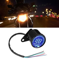 UK Universal Motorcycle LED Odometer Speedometer Speedo Meter Gauge Motorbike