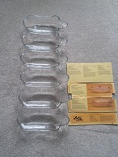 Set of 6 Vintage Clear Glass