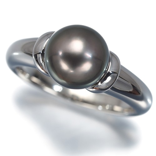 Auth mikimoto ring black - mikimoto,