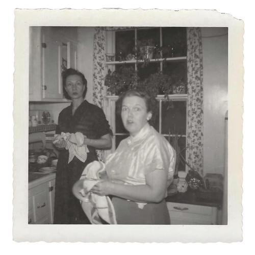 Vintage snapshot photo two - snapshot,