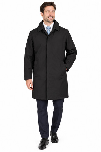 Black formal raincoat mac - black,