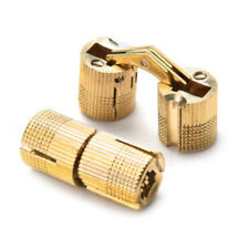 4pcs 8/12mm Brass Barrel Cabinet Hinge Hidden Concealed Invisible Hinges