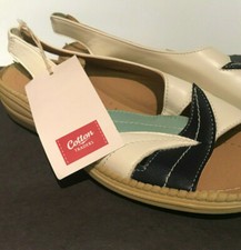 Shoes Sandals Slip on Cotton Traders Flex sole Women's Ladies Floral UK 6