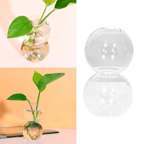 Glass tube vase wooden - glass,