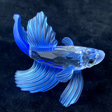 Swarovski Crystal BLUE SIAMESE FIGHTING FISH 236718 Boxed Retired