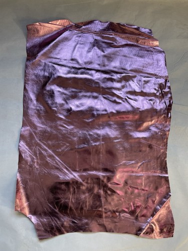 Pink foil leather hide brand - pink,