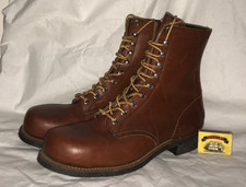 Red Wing Logger Leather Boots UK7.5 Narrow Fit / Steel Toe / USA