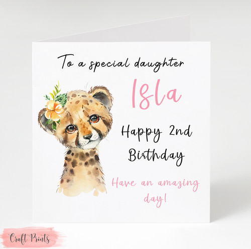 Personalised cheetah birthday - personalised,