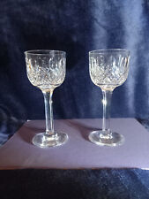 Two Thomas Webb Normandy Cut Wine Glasses