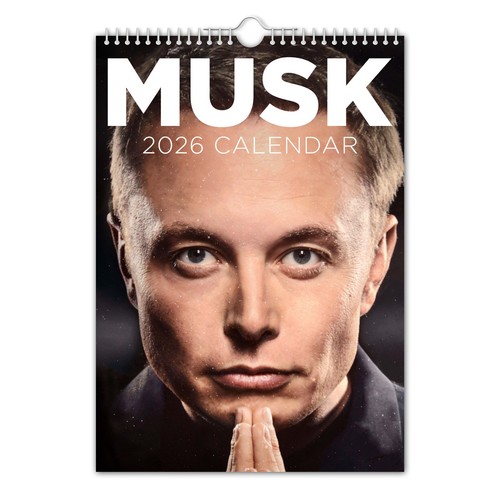 2026 wall calendar elon - wall, musk