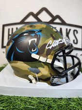 Chuba Hubbard Autographed Signed Carolina Panthers Camo Mini Helmet – Beckett