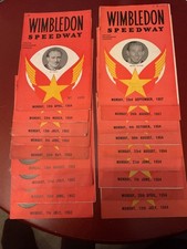 18 Wimbledon Speedway Programmes from 1950s