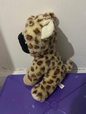 adorable pug puppy plush dog toy with a leopard print hoody