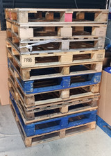 10 various used wooden pallets 48" x 40" 1200mm x 1000mm, must pick up