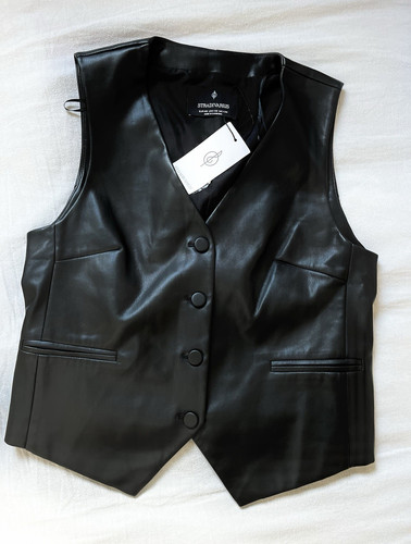 Stradivarius black faux - stradivarius,