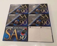 TDK SA 90 x 6 Blank Cassettes (One Unwrapped) - New & Sealed