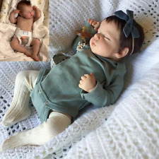 49CM Newborn Baby Dolls Lifelike Reborn Loulou Sleeping Full Body Silicone Vinyl