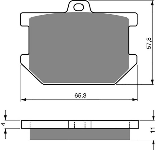 Brake disc pads - disc, rear