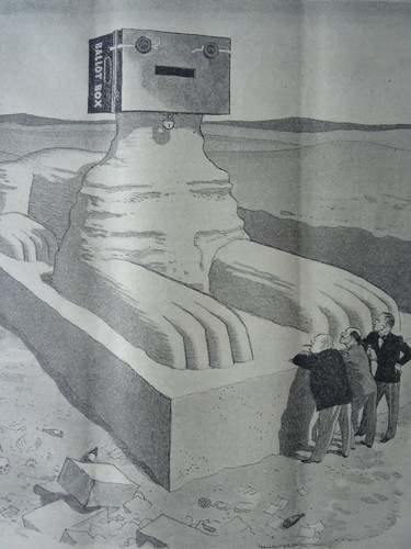 1945 original print ww2 egypt - 1945,