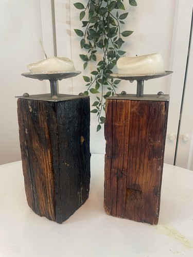 Rustic driftwood candle - rustic,