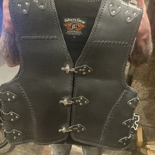 Bikers Waist Coat Real Leather