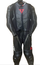 Dainese Avro 2 Piece Leather Suit Black with Red accents Size 52 Large