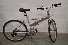 Dahon Espresso Folding Bike 21 Speed 25" Wheels Alum. Silver Frame, Stand, Pump
