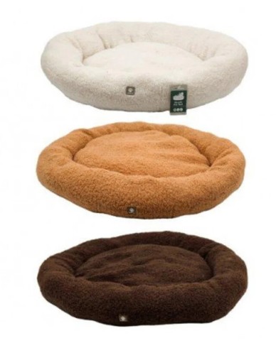 Medium round boucle pet bed - medium,