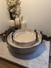 Set Of 2 Wooden Display Bowls