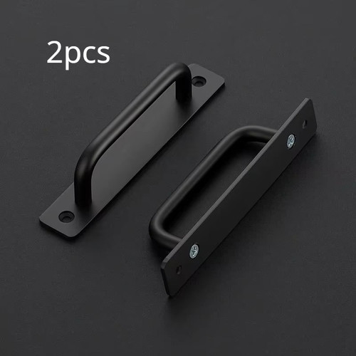 2pcs black door pull handles - 2pcs,