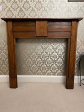 Solid Oak Arts and Crafts Fire Surround Fireplace
