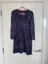 Mantaray Dress Womens 10 Navy