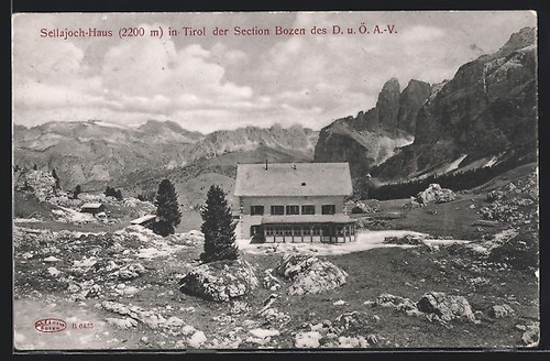 Postcard passo sella - postcard, house