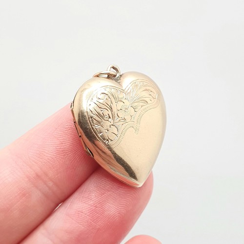 Antique 9ct gold heart - 9ct,