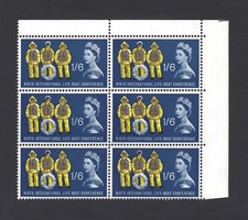 1963 SG 641 1s6d Lifeboat Conference Ordinary Corner block of 6