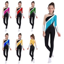 Kids Girls Dance Unitard Full