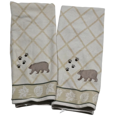 Bear lodge bath towel set - bear,