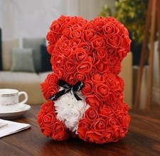 Artificial rose red and - 40, cm