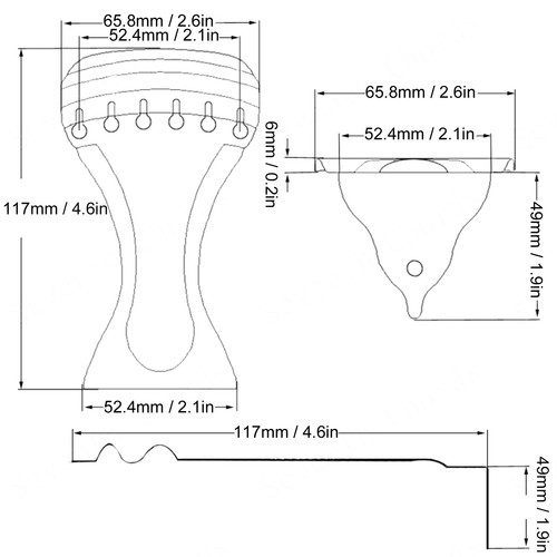 String guitar tailpiece high - 6,