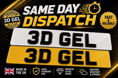 Gel number plates pair - gel,