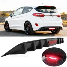 For Ford Fiesta Mk8 ST ABS Shark Fin Rear Diffuser Bumper Spoiler Lip Splitter