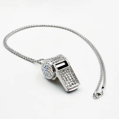 Shining whistle chain - shining, gold