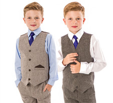 Boys Suits Boys Wedding Suit Tweed Waistcoat Suit Page Boy Baby Formal Party 