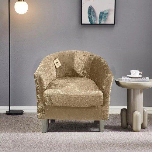 Tub chair velvet - chair, faux