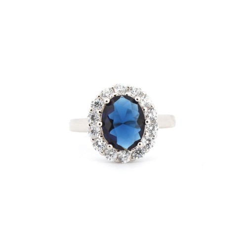 Ring rhodium plated sterling - rhodium,