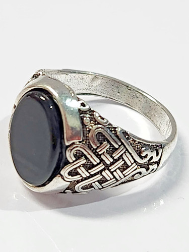 Black onyx signet - signet, ring