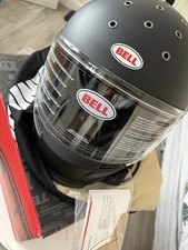 BELL ELIMINATOR MATT BLACK MOTORCYCLE MOTORBIKE FIBREGLASS FULL FACE HELMET