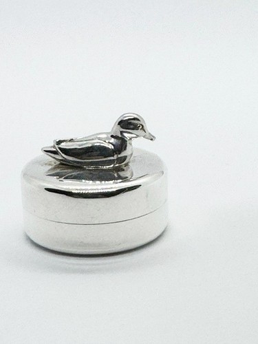Solid sterling silver duck - silver,