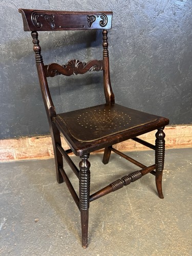 Antique chair bobbin - bobbin, turned