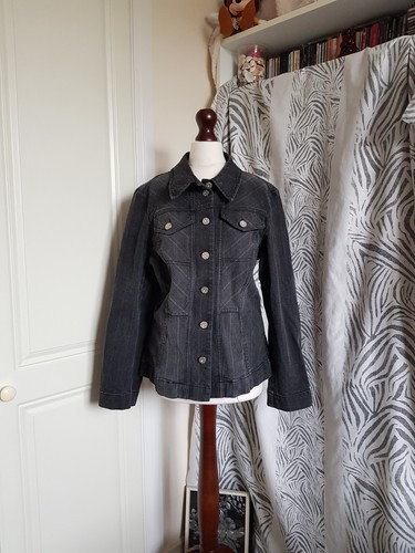 Grey denim drummer jacket - grey,